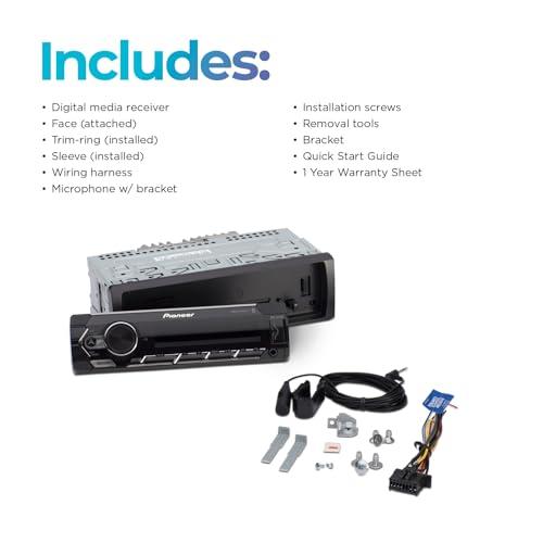 PIONEER Pioneer MVH-S322BT Bluetooth Car Stereo with USB/AUX Inputs, Smartphone Connectivity, Pioneer Smart Snyc, and Hands-Free Calling for Enhanced In-Car Audio Experience