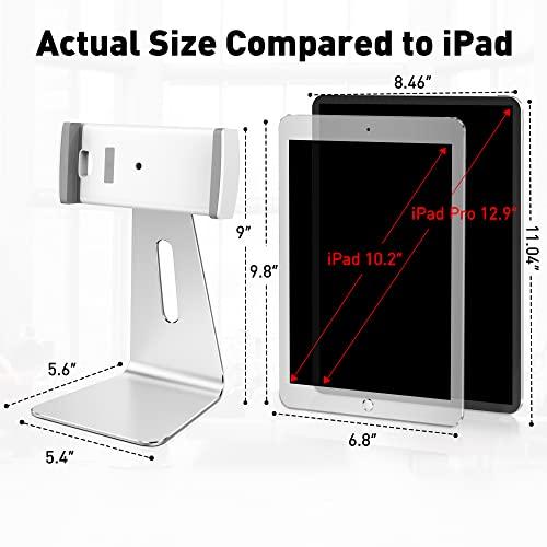 AboveTEK AboveTEK Elegant Tablet Stand, Aluminum iPad Stand Holder, Desktop Kiosk POS Stand for 7-13 inch iPad Pro Air Mini Galaxy Tab Nexus, Tablet Mount for Store Showcase Office Reception Kitchen Countertop
