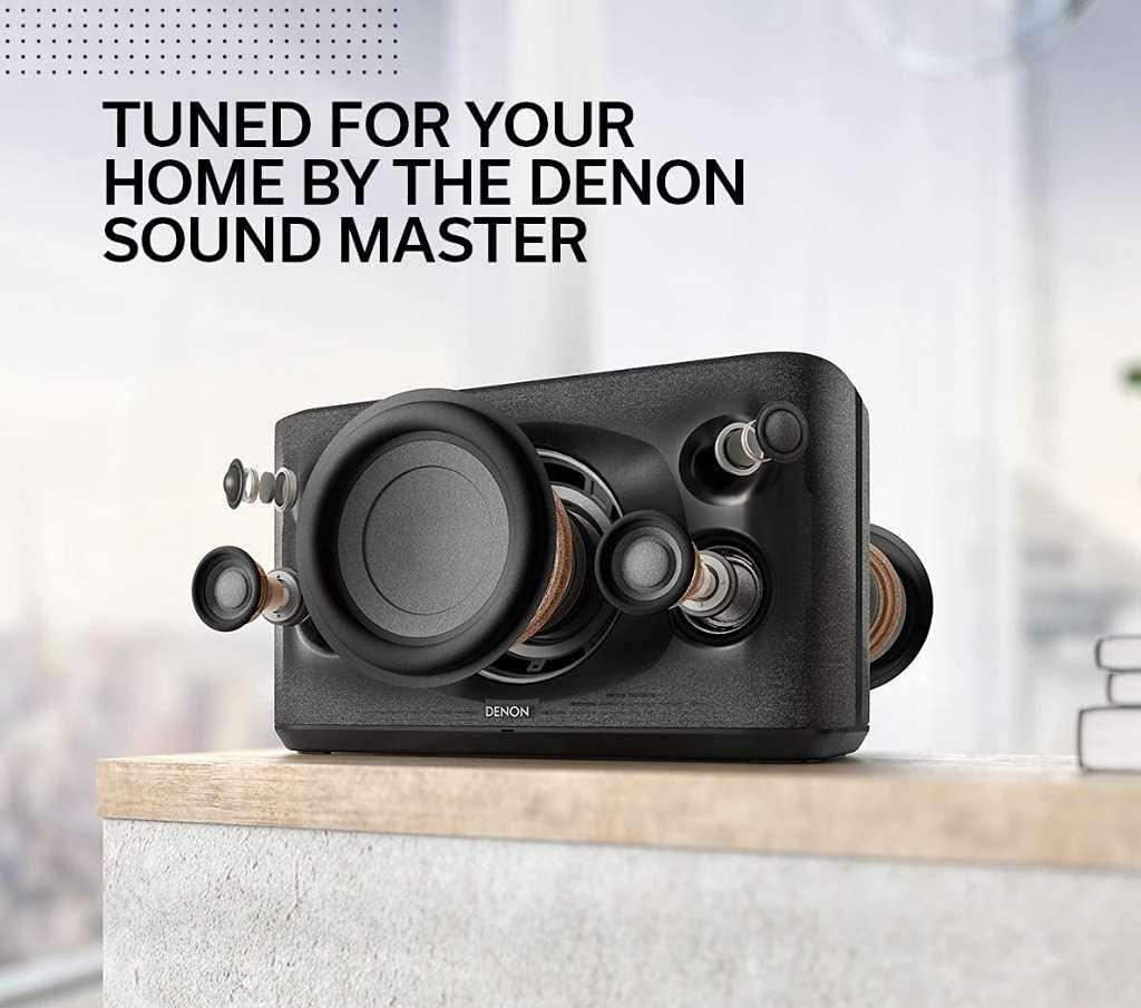 Denon Denon Home 350 Wireless Smart Speaker Powerful Stereo Sound, Wi-Fi & Bluetooth, HEOS Built-in, Alexa Built-in, Siri & AirPlay 2, Spotify Connect, Multi-Room Support, White