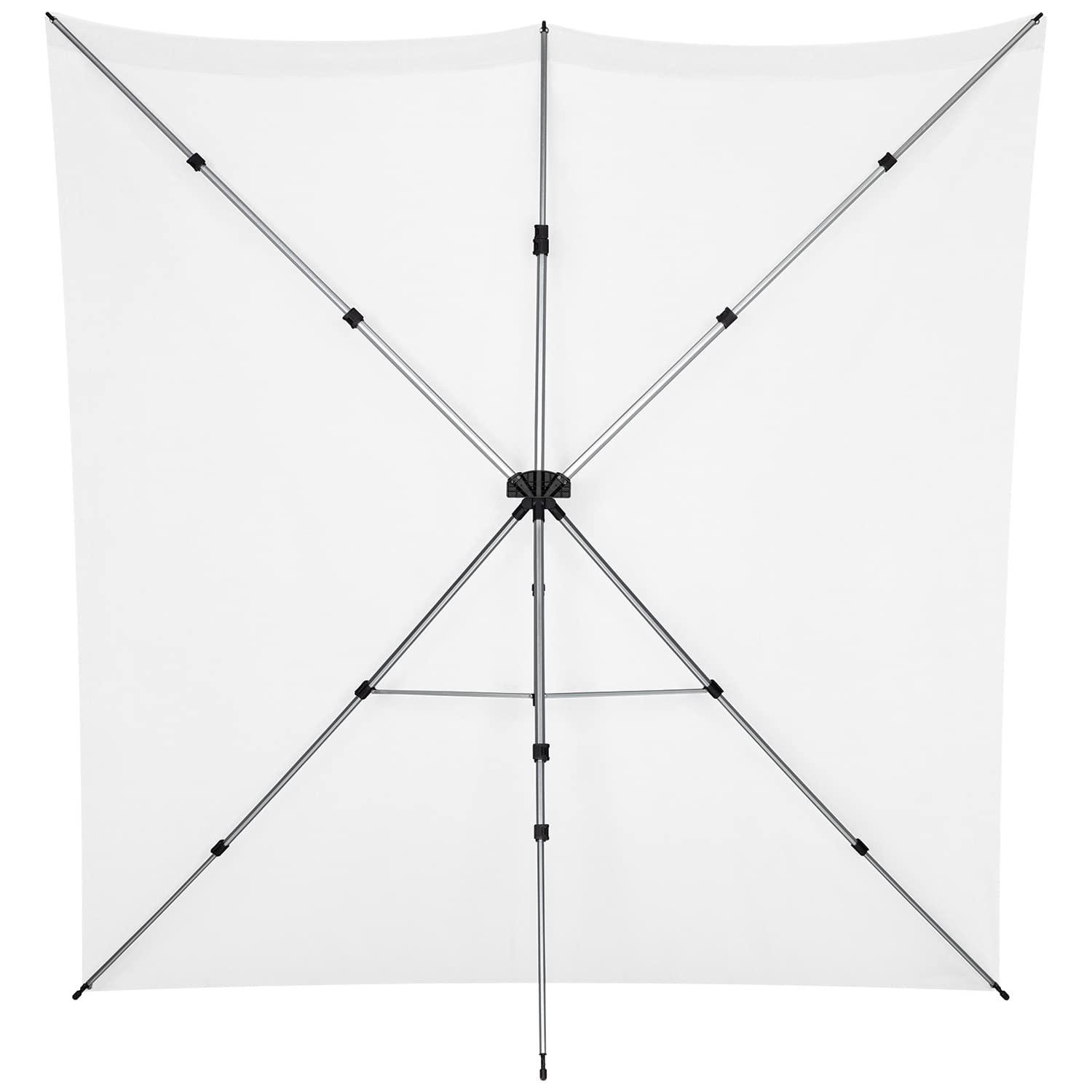 Westcott Westcott 8'x8' High-Key White X-Drop Pro Wrinkle-Resistant Backdrop Kit - for Headshots, Portraits, Video Interviews, and Photo Booths