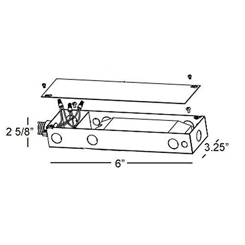 WAC Lighting WAC Lighting EN-24100-RB2 120V Input 24V Output 100W Remote Enclosed Electronic Transformer, Black
