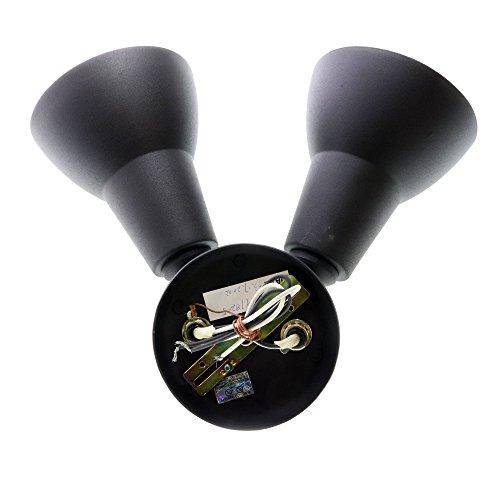 Volume Lighting Volume Lighting V9782 2 Light 10.5" Height Outdoor Security Light, Black