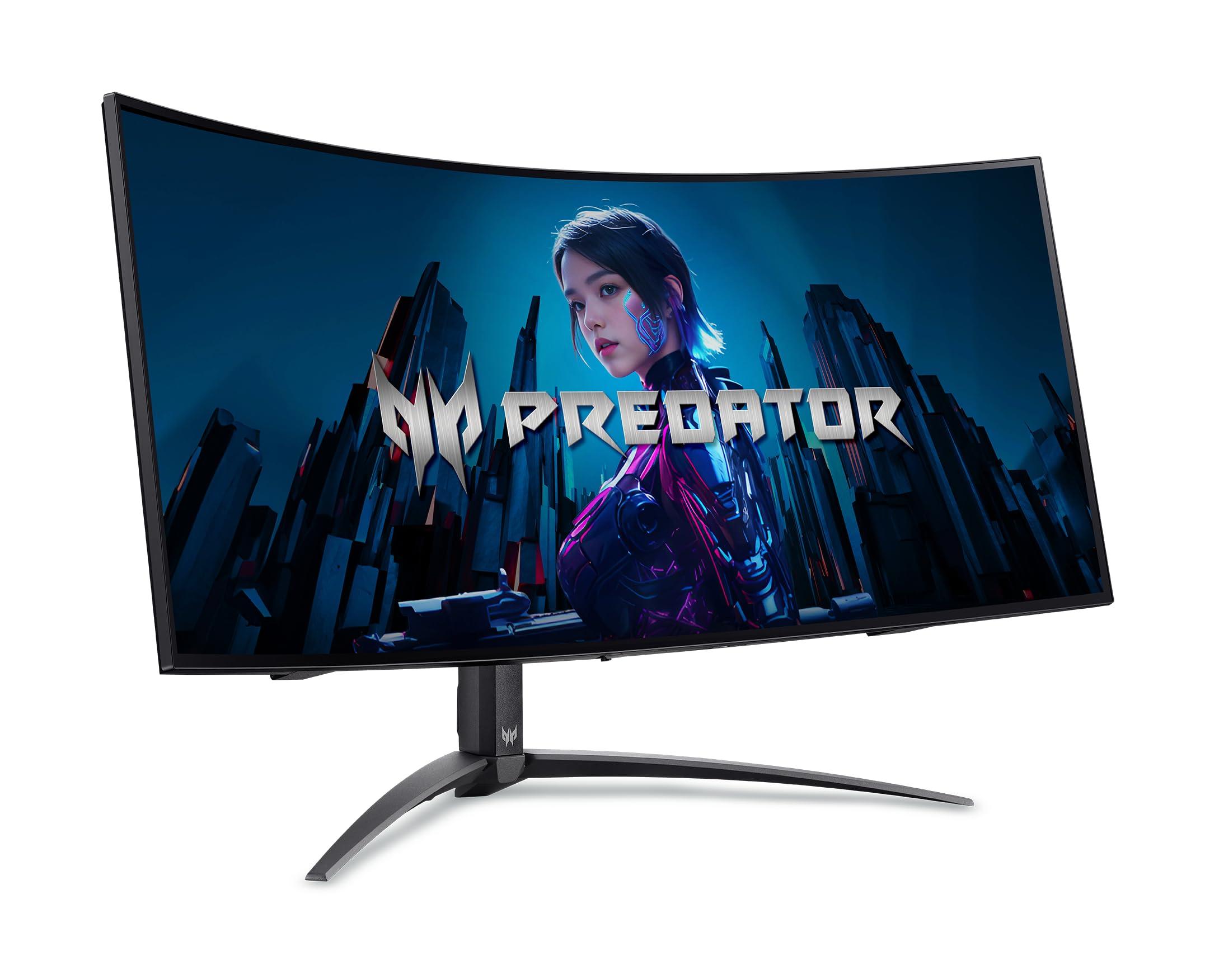 acer acer Predator X39 | 39" UWQHD 3440 x 1440 OLED 800R Curved Gaming Monitor | AMD FreeSync Premium Pro | 240Hz | 0.01ms | VESA DisplayHDR True Black 400 | KVM Switch | USB Type-C, DP 1.4 & 2 x HDMI 2.1