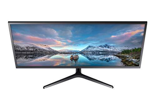 SAMSUNG SAMSUNG 34-Inch SJ55W Ultrawide Gaming Monitor (LS34J550WQNXZA) 75Hz Refresh, WQHD Computer Monitor, 3440 x 1440p Resolution, 4ms Response, FreeSync, Split Screen, HDMI, Black