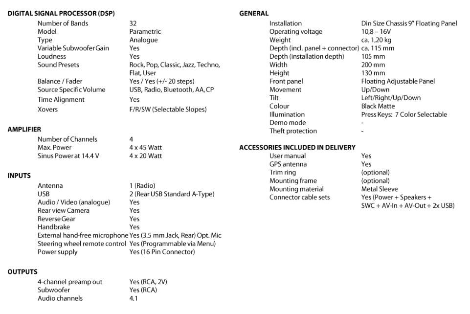 BLAUPUNKT BLAUPUNKT CALI900 Car Multimedia 9-inch QLED 2.5D Touch Screen Panel Quad Core 2.0G Processor Supports Apple CarPlay Android Built-in WiFi Bluetooth DAB+ & Navigation Capabilities