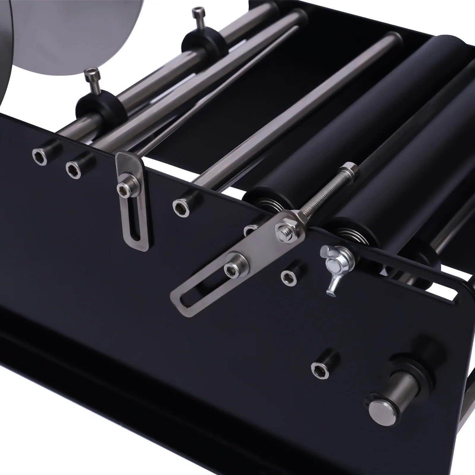 LIKARVA LIKARVA Semi Automatic Round Bottle Labeling Machine MT-30 Manual Labeling Machine Label Applicator Self-Adhesive Bottle Labeler with Handle MT 30 Bottle Sticker Labeler 30Times/Minute