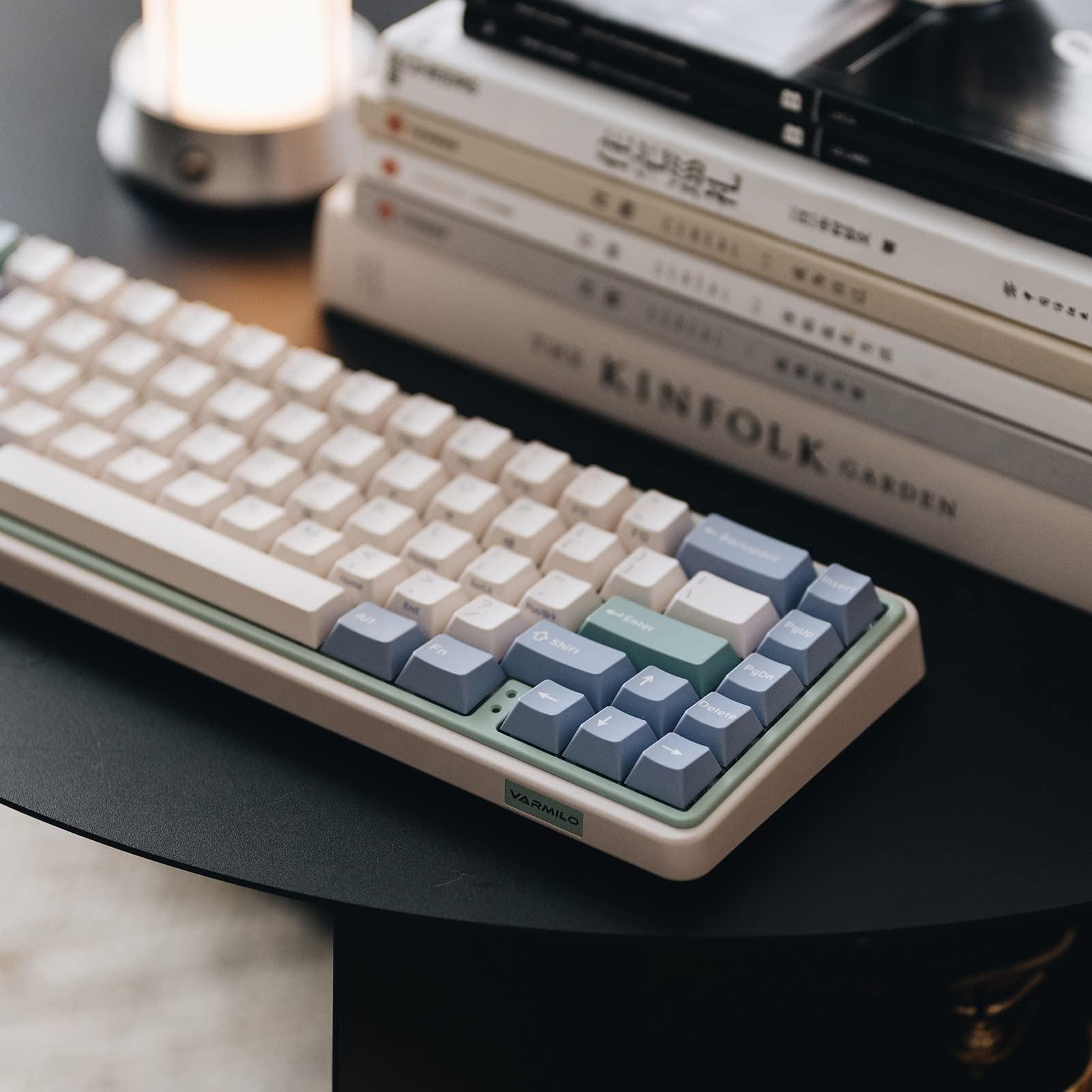 Varmilo Varmilo Minilo VXH67 Eucalyptus 65% Wired Hotswap White LED Mechanical Keyboard Cherry MX Silver