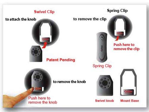 Cellet Cellet Wallet Case with Removable Swivel & Spring Clips for Apple iPhone 3, 3GS, 4, 4S - Black