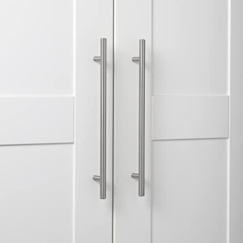 GlideRite Hardware GlideRite Hardware 5012-228-SS-10 9 inch Cc Stainless Steel 12 inch Long Solid Handle bar Pulls 10 Pack