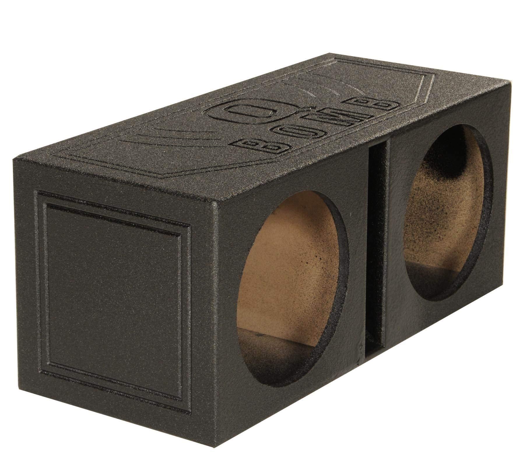 Q Power Q Power Dual 12 Inch Subwoofer Box, High-Performance Vented Speaker Enclosure, Black