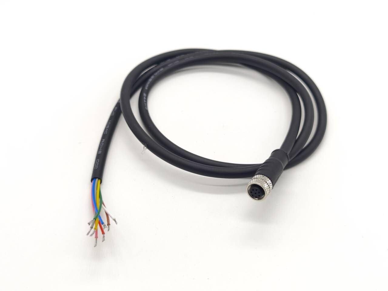 Elecbee Elecbee M8 Connector Female Straight Single Ended Cable 1Meter Length (A Code 8 Pin)