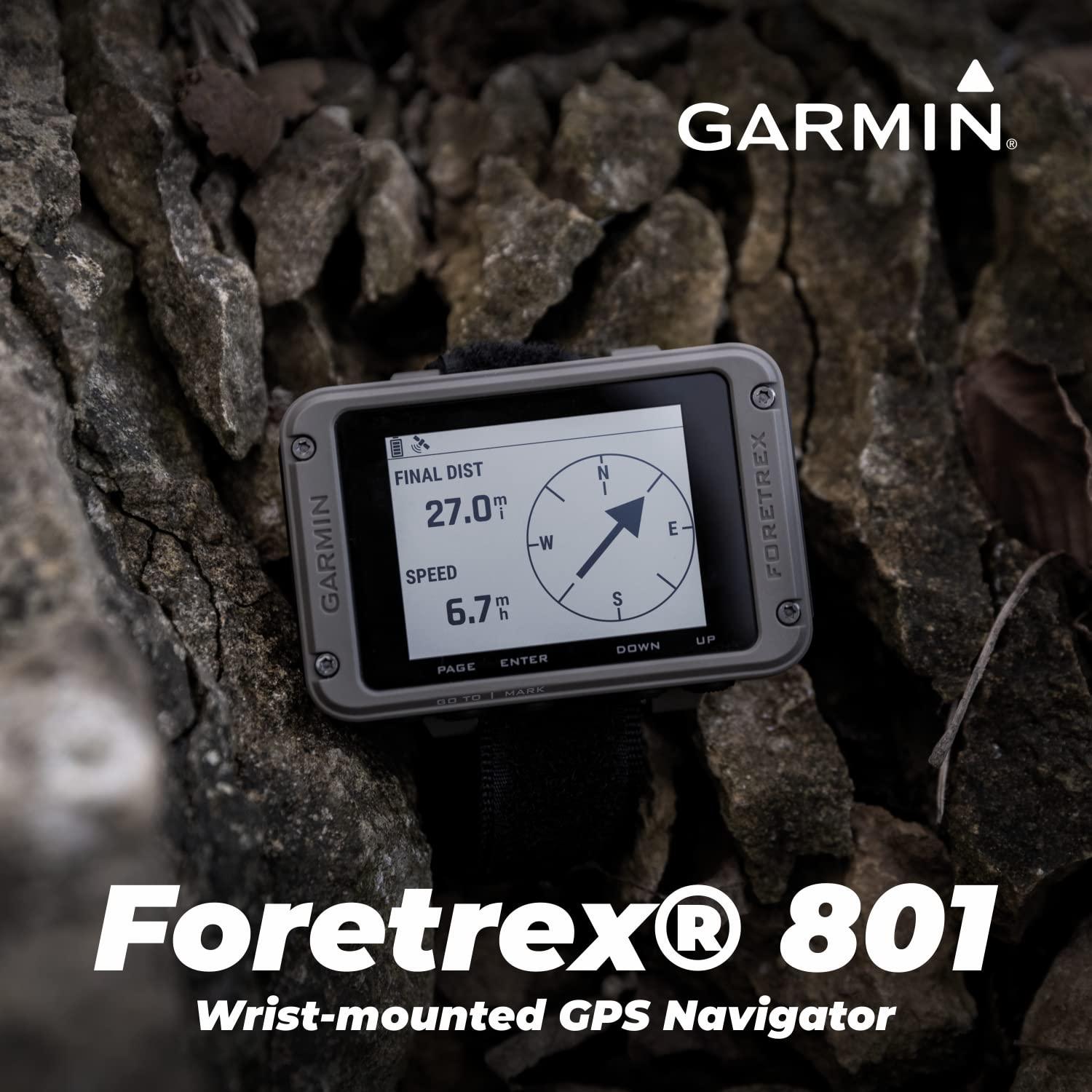 Wearable4U Garmin Foretrex 801 Wrist-Mounted GPS Navigator with Tactical Features, No Strap with Wearable4U E-Bank Bundle