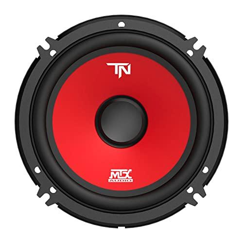 MTX MTX Terminator Series 6.5 Inch Woofer Cone Component 2-Way Speaker Pair with 45 Watt RMS, Black/Red