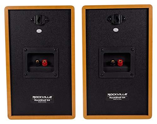 Rockville Rockville (2) RockShelf 64C 400w Wood 6.5"" Home Theater Bookshelf Speakers/4 Ohm (ROCKSHELF 64C V2)
