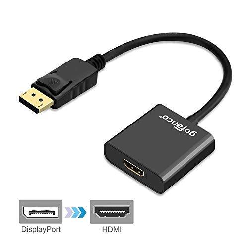 gofanco gofanco DisplayPort to HDMI Adapter - Black Male to Female DP to HDMI Converter for DisplayPort Enabled Desktops and Laptops to Connect to HDMI Displays (DPHDMI)