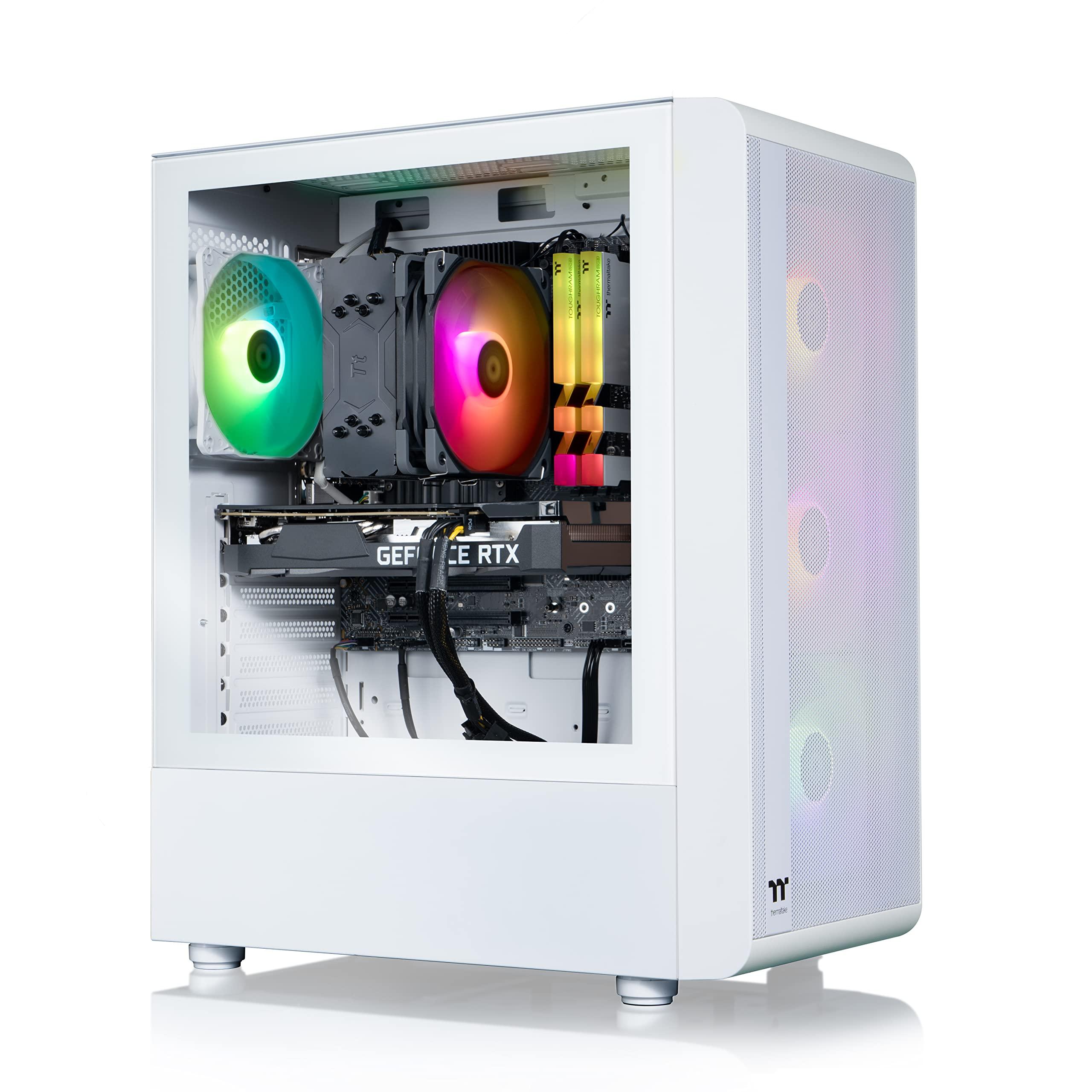 Thermaltake Thermaltake LCGS Quartz i350 R4 Gaming Desktop (Intel Core i5-12400F, 3600Mhz 16GB RGB Memory, NVIDIA GeForce RTX 3050, 1TB NVMe M.2) S2QT-B66R-350-LCS,White