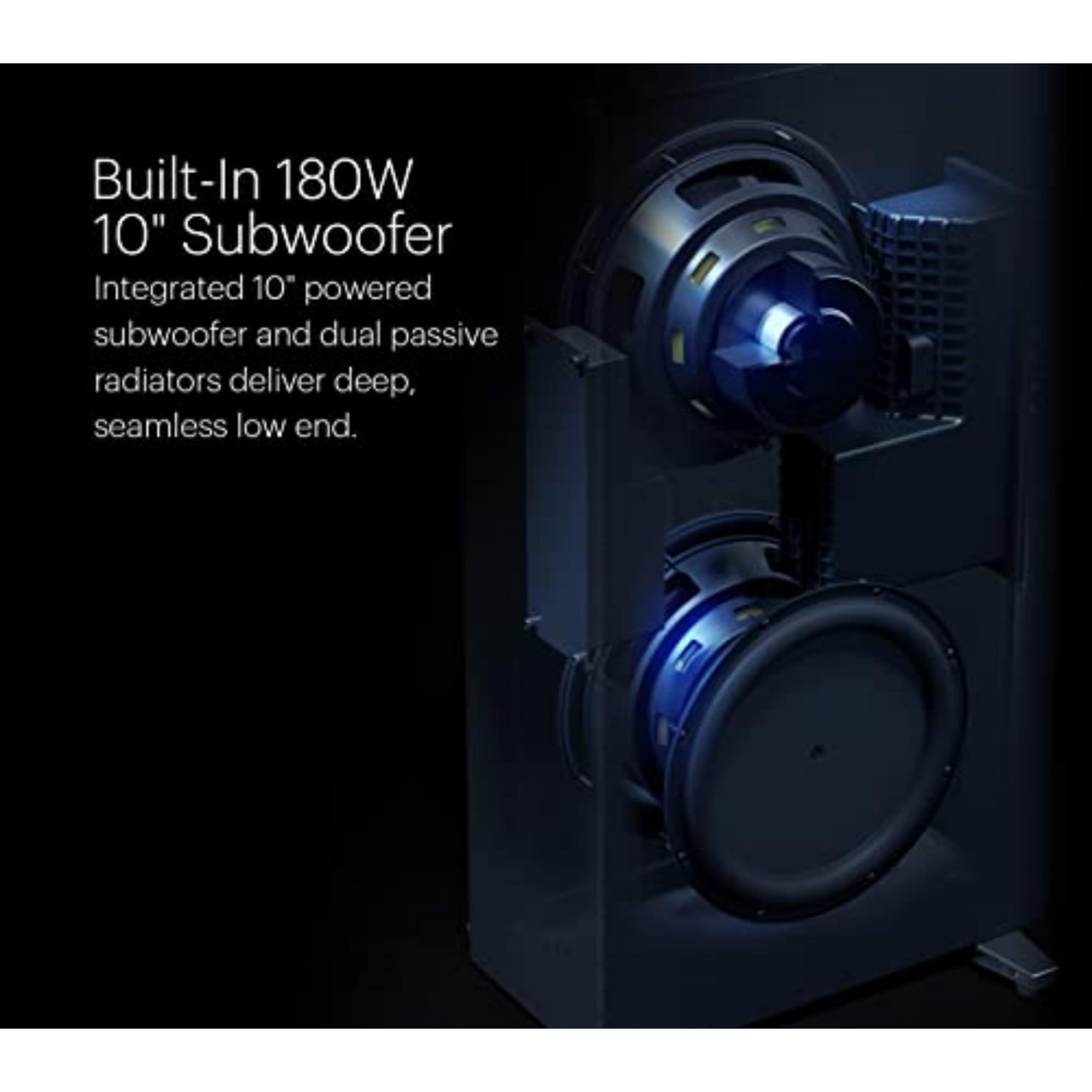 Definitive Technology Definitive Technology Dymension DM70 Large Tower Speaker, with Adjustable Bipolar Arrays, 4 BDSS Mid/Bass Woofers & Tweeter, 3XR Architecture with 10\" Subwoofer, Dolby Atmos/DTS:X Ready, Black