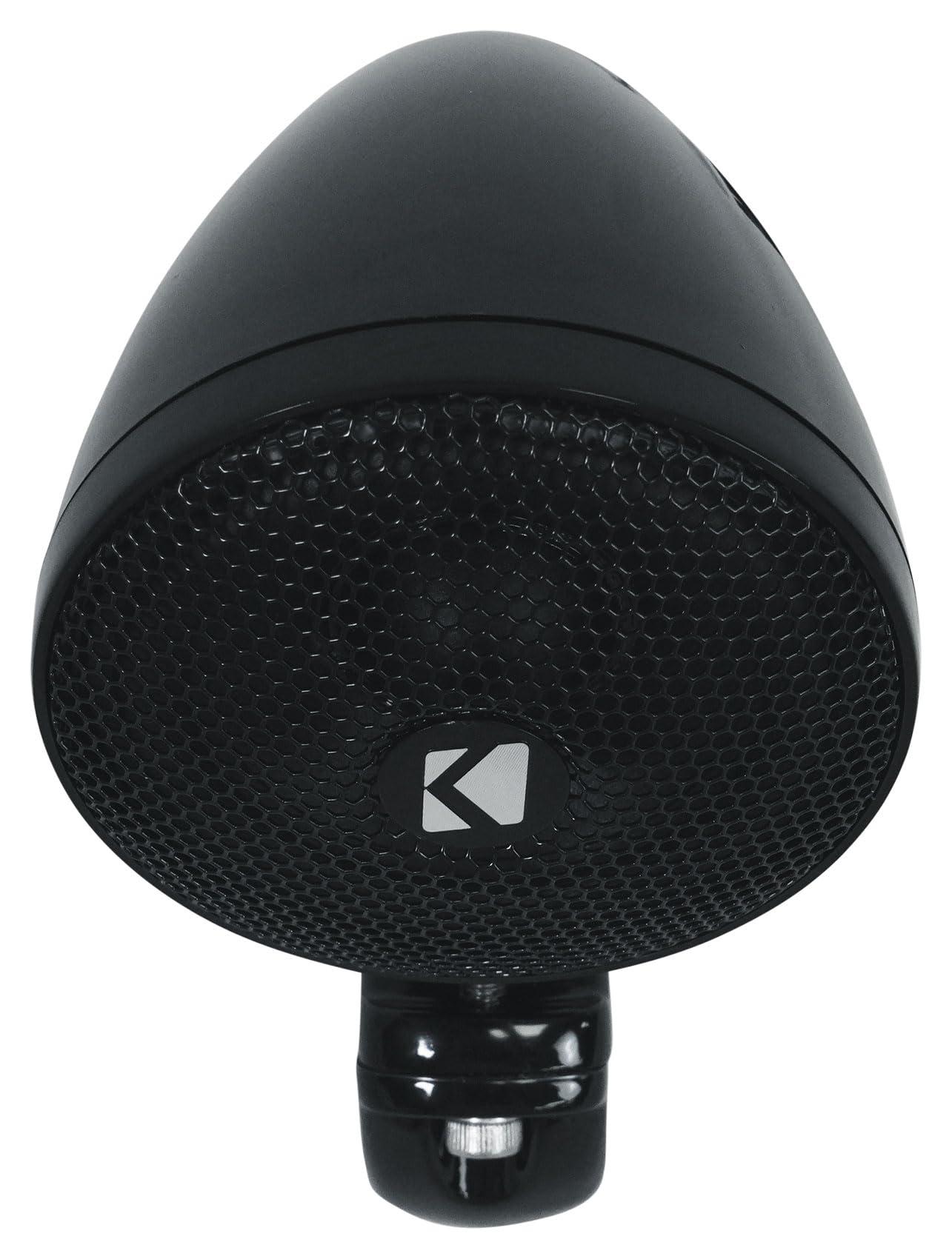 Audiosavings Audiosavings Bundle: (2) Kicker 47PSMB32 3\" 100w PSM Motorcycle/ATV Handlebar Speakers in Black PSMB32 Bundle with Rockville ATV220 2 Channel UTV/Motorcycle Bluetooth Amplifier IP65 Micro (2 Items)