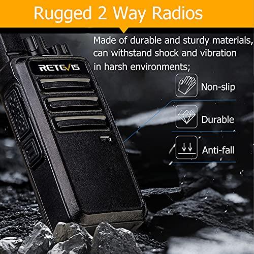 Retevis Retevis RT68 Walkie Talkies for Adults, 2 Way Radios Long Range, Hands Free (4 Pack) Bundle with RT22 Rechargeable Walkie Talkies, Long Range Two Way Radio for Adults(4 Pack, Orange)