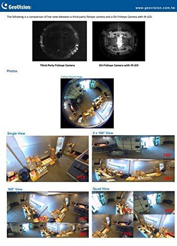 GeoVision GEOVISION GV-FER5701 5MP fisheye IR PoE Built-in Microphone PTZ Network Outdoor Dome Camera RJ45 Connection