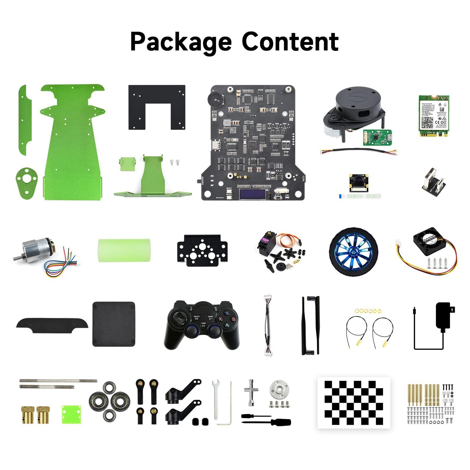 waveshare Waveshare JetRacer Professional Version ROS AI Kit, Dual Controllers Robot, Lidar Mapping, Vision Processing