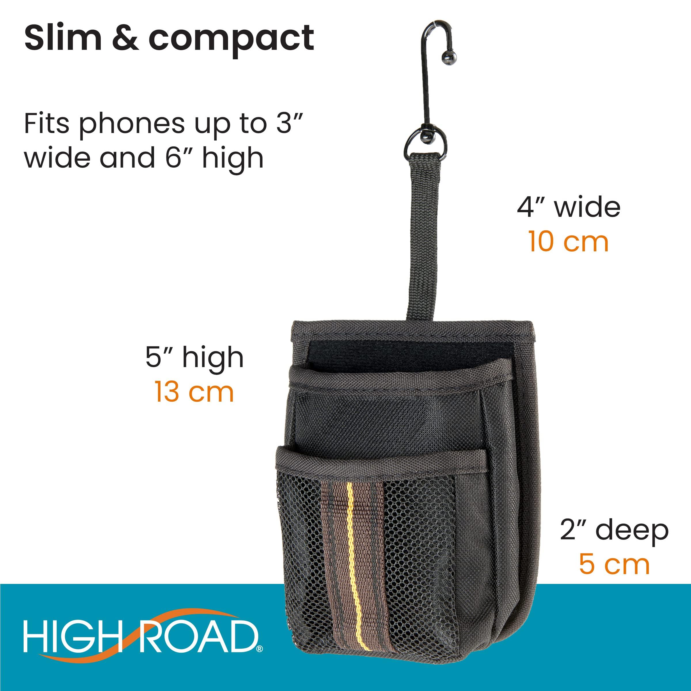High Road High Road Air Vent Mount Car Cell Phone Holder with Soft Lined Back Pocket and Front Mesh Storage Pocket