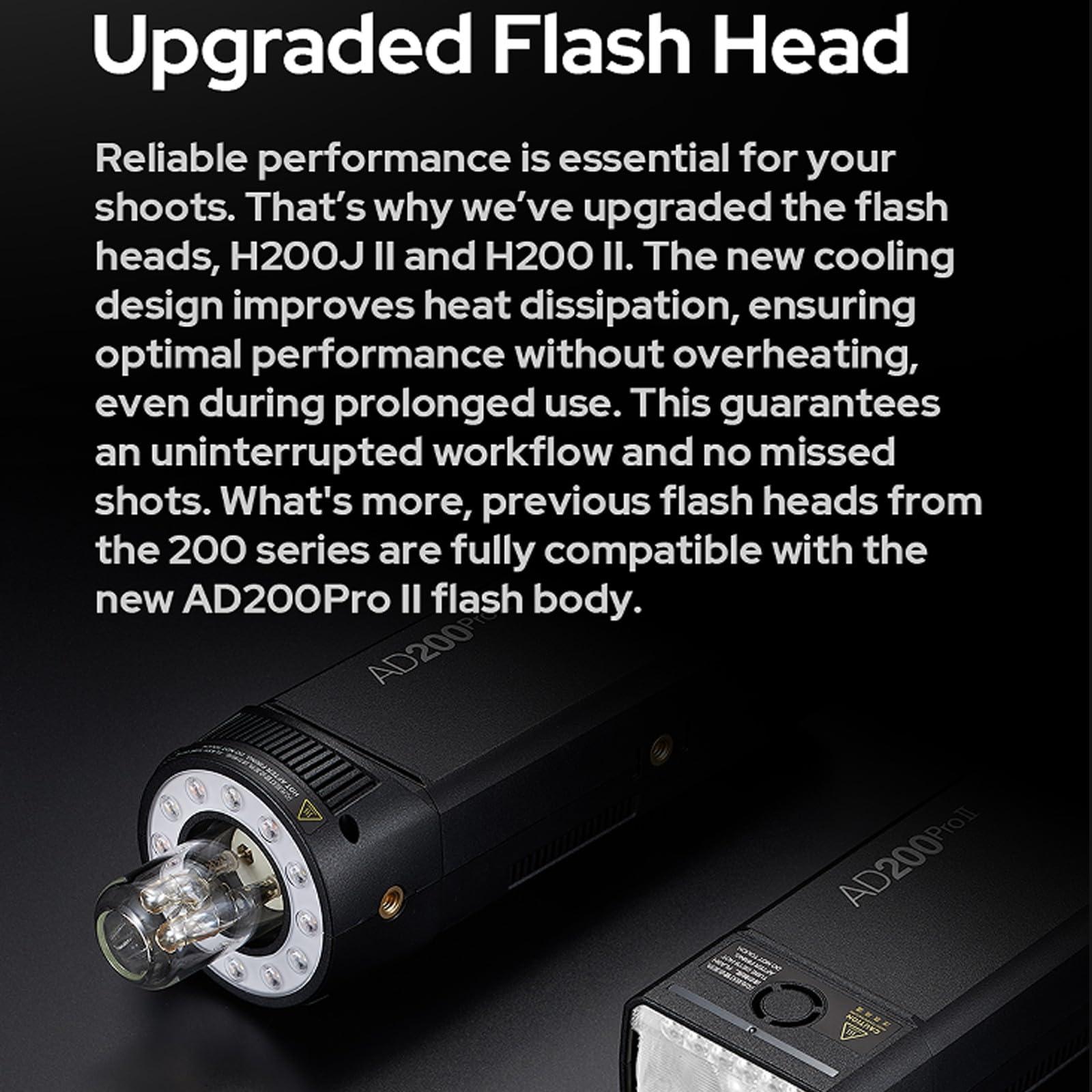 GODOX GODOX AD200 Pro II AD200Pro II 200Ws 2.4G Flash with Godox X3-C Trigger for Canon, 500 Full Power Flashes, 0.01-1.8s Recycling TTL Speedlite Pocket Monolight Strobe Flash (Upgraded Godox AD200 Pro)