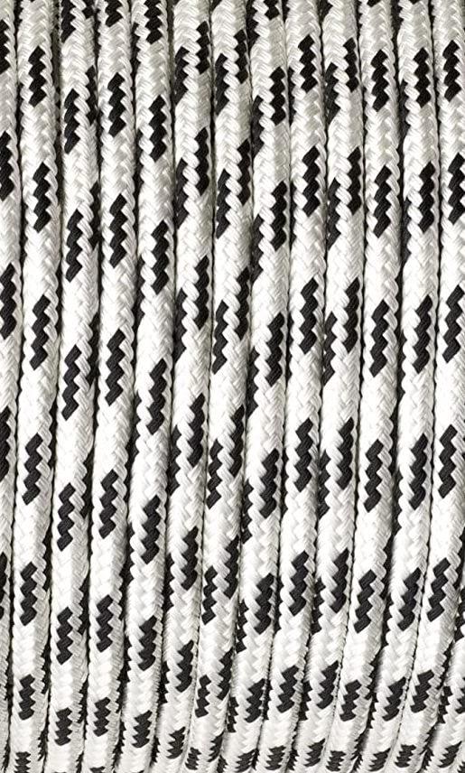 MarineNow MarineNow Double Braid Polyester Low Stretch Sailing Rope Choose Size/Length/Color (6 mm (1/4"), 600 ft, Black Fleck)
