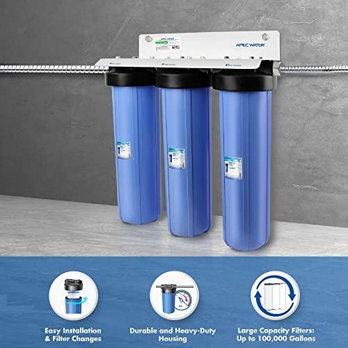 APEC Water Systems APEC 3-Stage Whole House Water Filter System with Iron, Sediment and Chlorine Filters (CB3-SED-IRON-CAB20-BB)