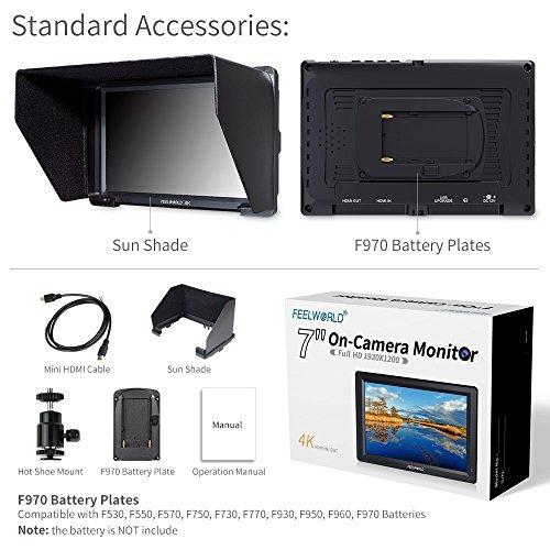 FEELWORLD FEELWORLD T756 7 Inch 4K HDMI Full HD 1920x1200 IPS On Camera Field Monitor