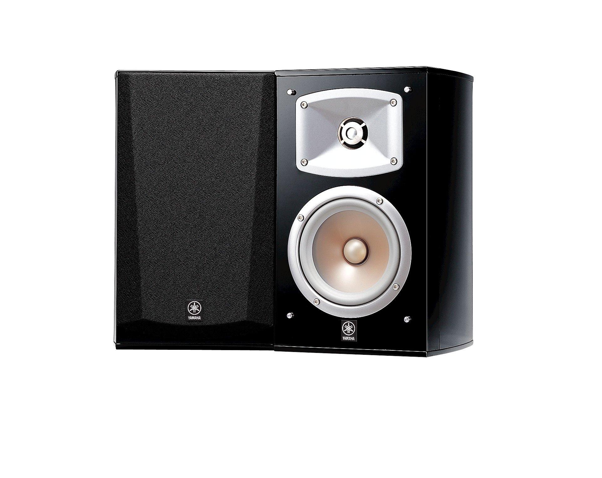 Yamaha Audio Yamaha NS-333 2-Way Bass Reflex Bookshelf Speakers (Pair) & NS-C210BL Center Channel Speaker - Each (Black)