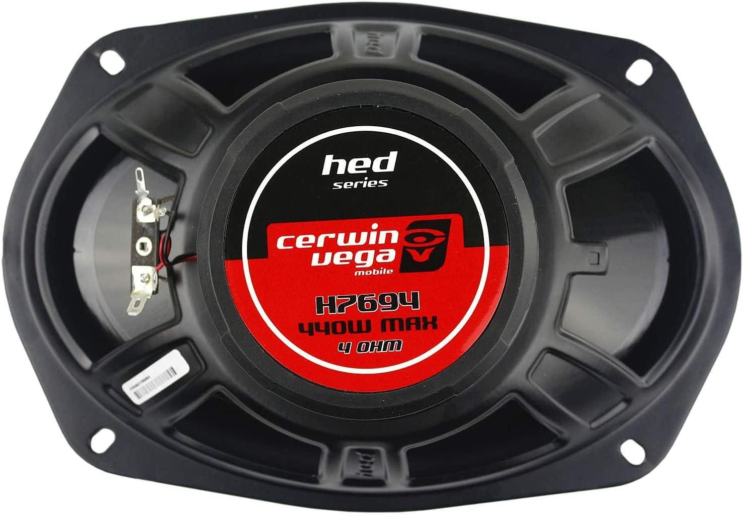 Cerwin-Vega Cerwin Vega HED Series 6\"x9\" 4-Way Coaxial Car Speakers, 4, 65W RMS/, Premium Car Audio System, Durable Steel Frame, Superior Sound Quality, Ideal for Enhanced Car Speaker H7694