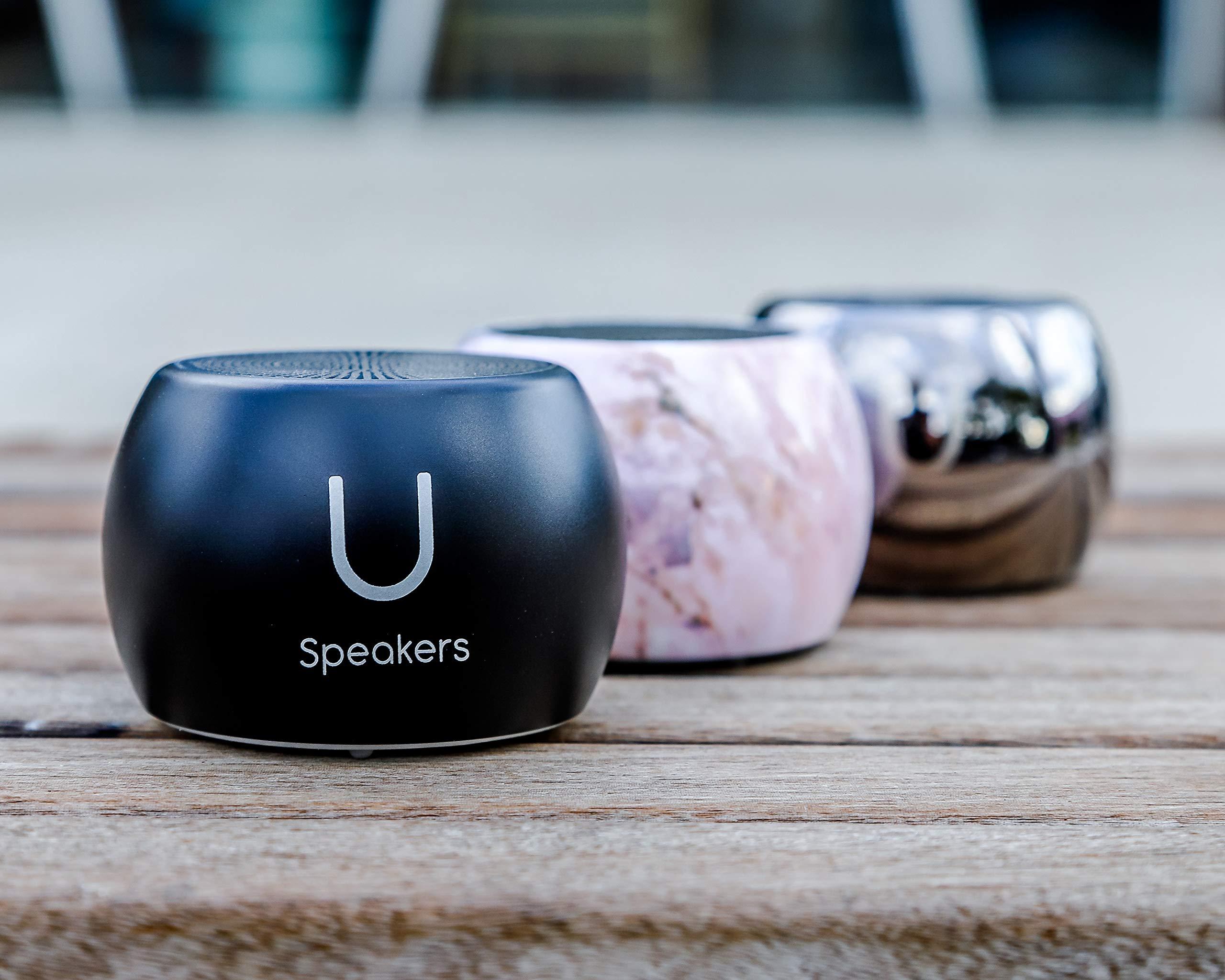 Fashionit Fashionit U Boost Speaker | Stylish Portable Wireless Bluetooth 5.0 with Built-in Subwoofer and Mic | Perfect Mini Speaker for Home, Parties, Travel! Small Device, Rich Sound | Hematite