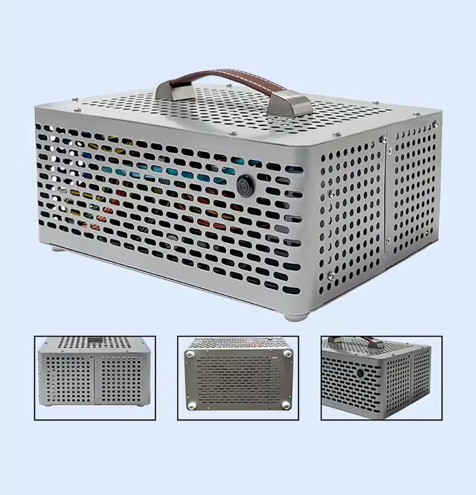 MerainMe ITX Mini Computer Case 5.1L Aluminum Mini ITX Motherboard Small PC Case Test Bench Support Small 1U Power Supply 150mm Vedio Card Gray