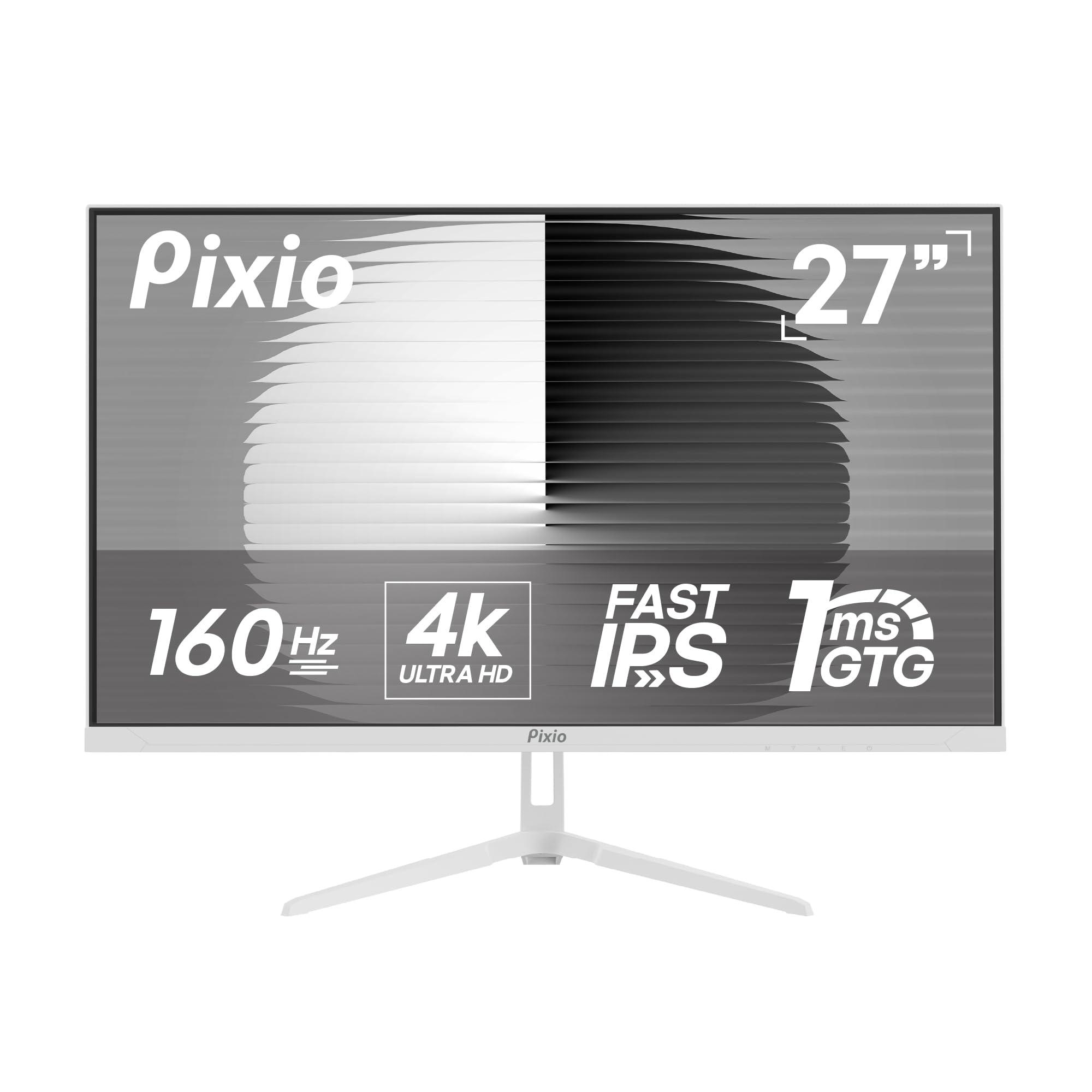Pixio Pixio PX27U Wave White 27 inch 160Hz Refresh Rate 4K 3840x2160p Resolution Fast IPS Panel 1ms GTG Response Time 4K White Gaming Monitor with Adaptive Sync