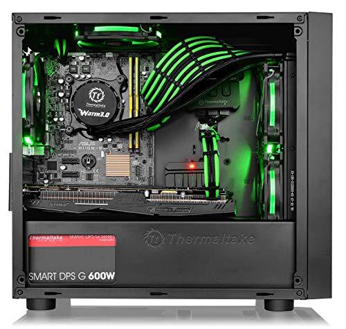 Thermaltake Thermaltake Versa H18 Tempered Glass Black Spcc Micro ATX Gaming Computer Case CA-1J4-00S1WN-01