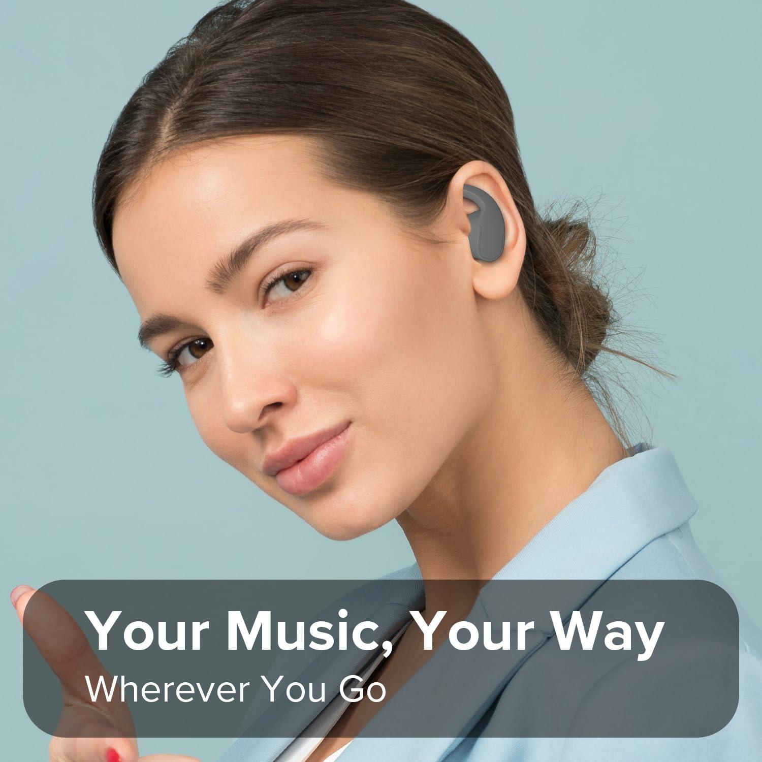 Coby Coby Sports True Wireless Earbuds w/Secure-Fit Ear Tips | in-Ear Headphones Up to 12 Hours Play | Sweat-Resistant | Noise-Isolating | in-Ear Earbuds | Sports Earbuds, Bluetooth Earbuds (Gray)