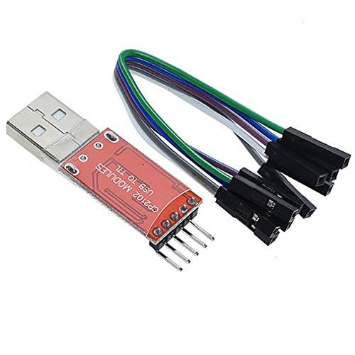 HiLetgo HiLetgo CP2102 USB 2.0 to TTL Module Serial Converter Adapter Module USB to TTL Downloader with Jumper Wires