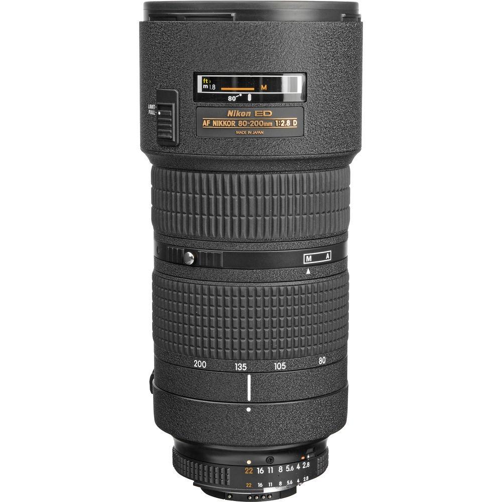 Nikon Nikon AF Zoom-NIKKOR 80-200mm f/2.8D ED Lens (1986) + 64GB Memory Card + Filter Kit + Backpack + Card Reader + Corel Photo Software + Flex Tripod + Memory Wallet + Cap Keeper + Cleaning Kit (Renewed)