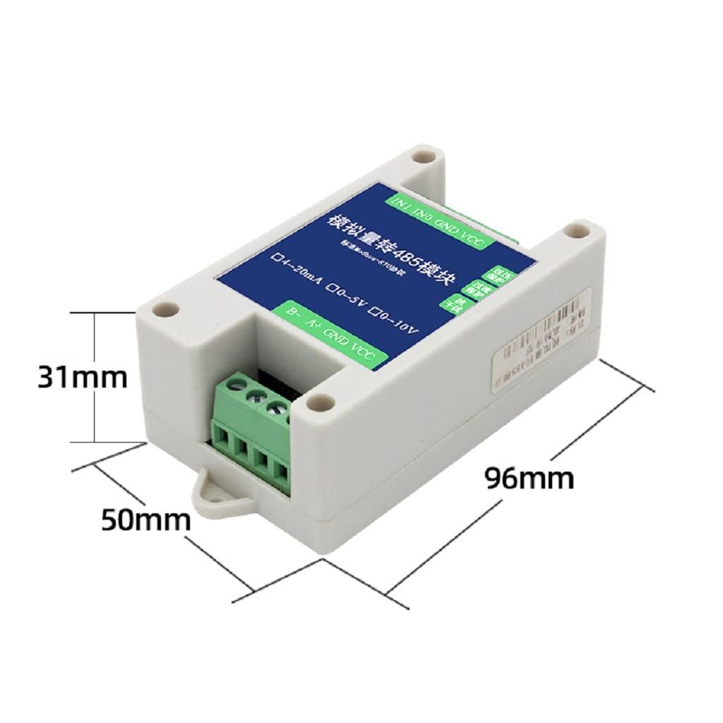 Taidacent Taidacent 10/12 Bit AD Multi Channel 4-20Ma 0-5V 0-10V PLC Analog I/O Input to RS485 Modbus RTU TCP Converter Module (4-20mA)
