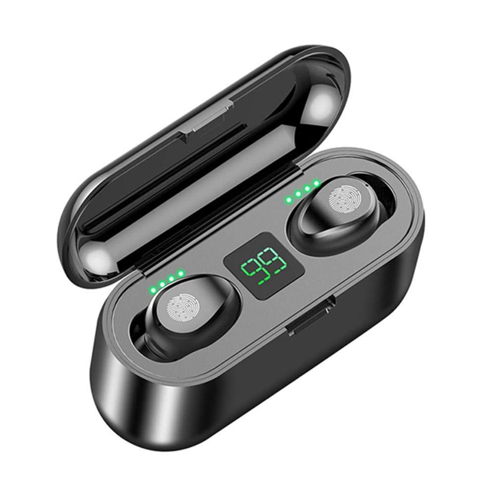 total-shop Touch Control Wireless Bluetooth Earphones, Mini F9 5.0 TWS IPX5 Waterproof Touch Wireless Stereo Bluetooth Headset, Mini Stealth Sports Headphones