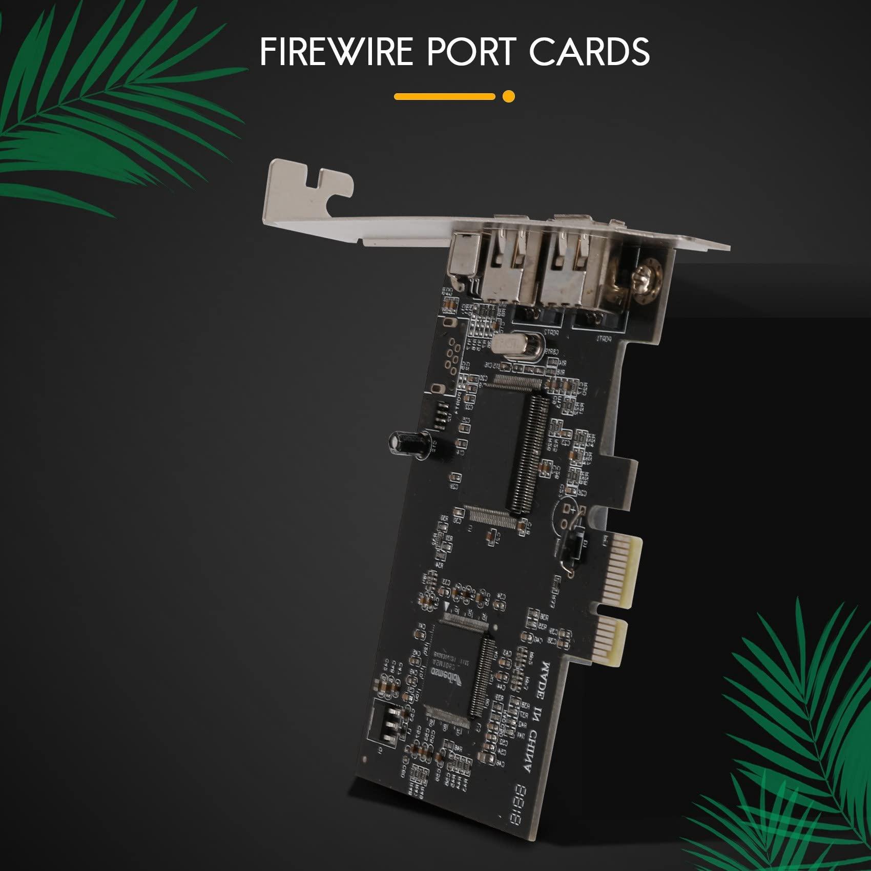 Pasuihcay Pasuihcay 1394 Firewire Card,PCIe 3 Ports 1394A Firewire Expansion Card, PCI Express to External IEEE 1394 Adapter Controller