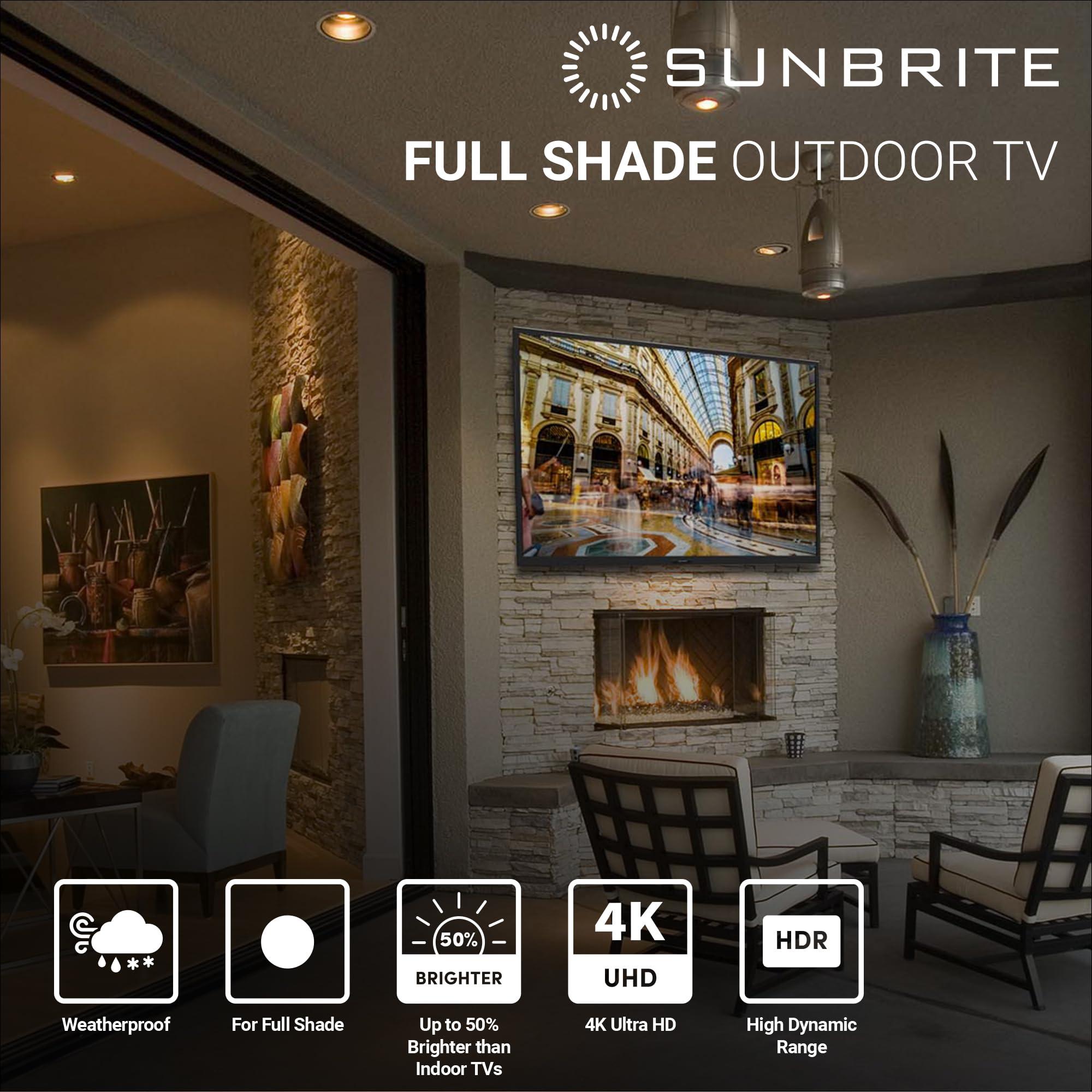 SunBriteTV SunBrite Veranda 2 Series 43-inch Full Shade Outdoor TV | 4K Ultra HD HDR LED Weatherproof Television - Direct Lit LED Screen with All-Weather Remote (SB-V-43-4KHDR-BL)
