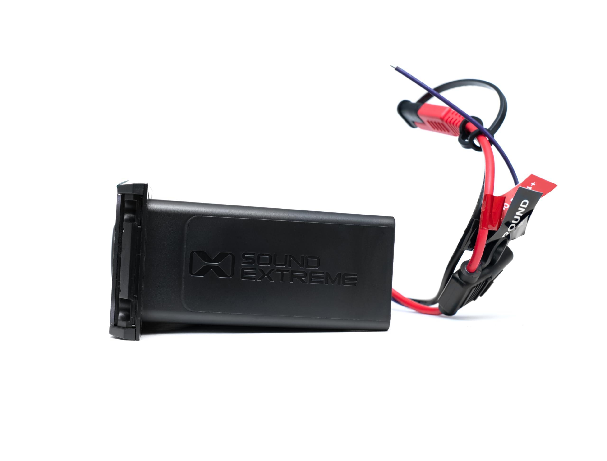 SoundExtreme SoundExtreme by ECOXGEAR Marine AM/FM Stereo Receiver 200-Watt Waterproof Bluetooth Powersports with 6.5-inch Wired Speakers Kit (DIN Style)