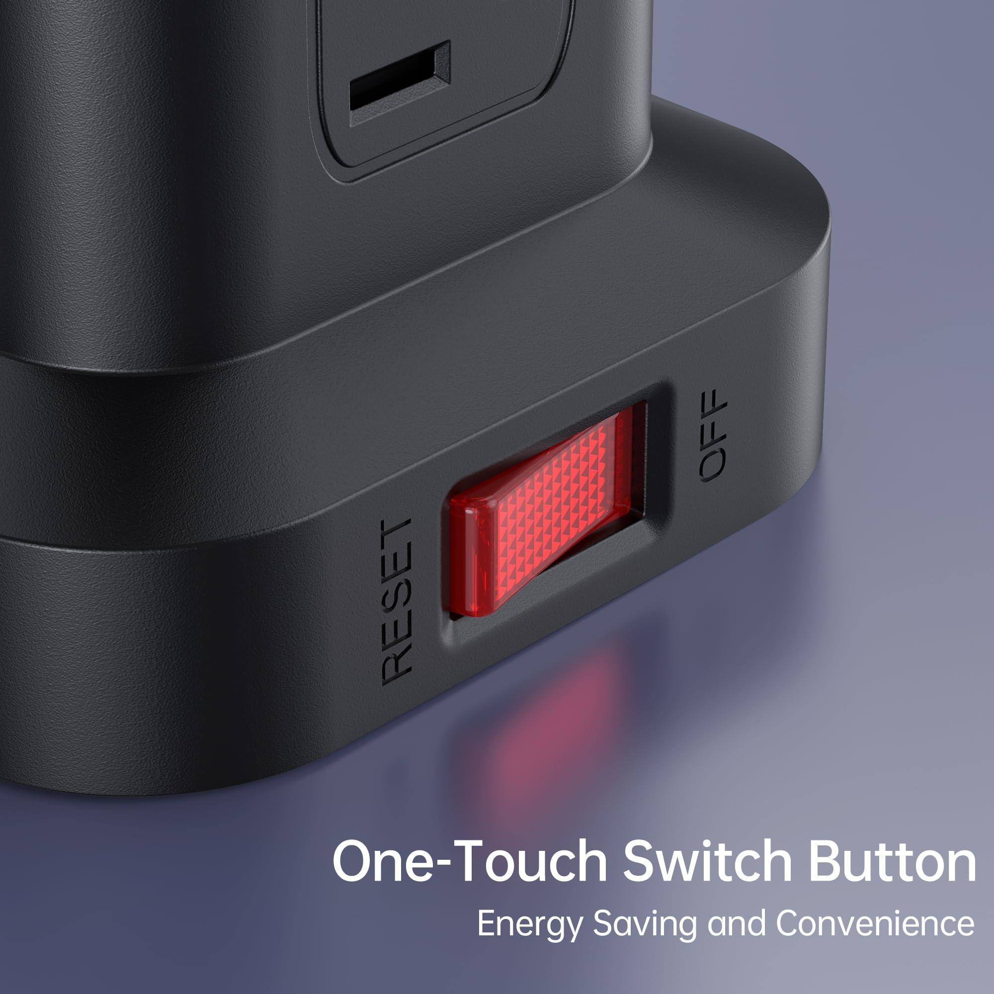 SMALLRT Surge Protector Power Strip Tower,10FT Extension Cord with Multiple Outlets, 12 AC 4 USB (1 USB C)Mini Power Strip with USB Ports, Surge Protector Tower Overload Protection for Office, Desk