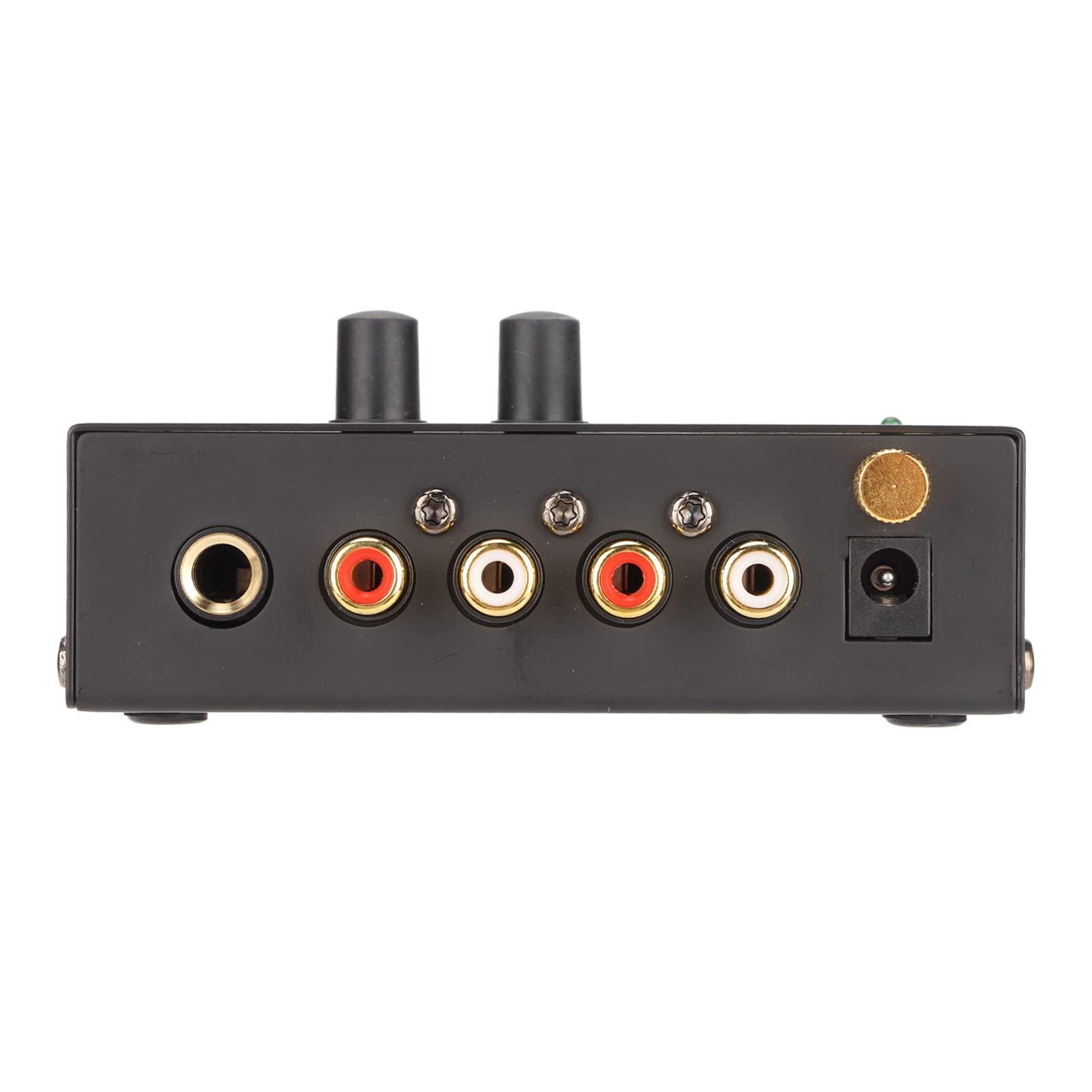 Focket PP500 Phono Turntable Preamp, Mini Electronic Audio Stereo Phonograph Preamplifier with Input Output, 12V DC Adapter, Mini Record Player Preamp Home Theater (US Plug)