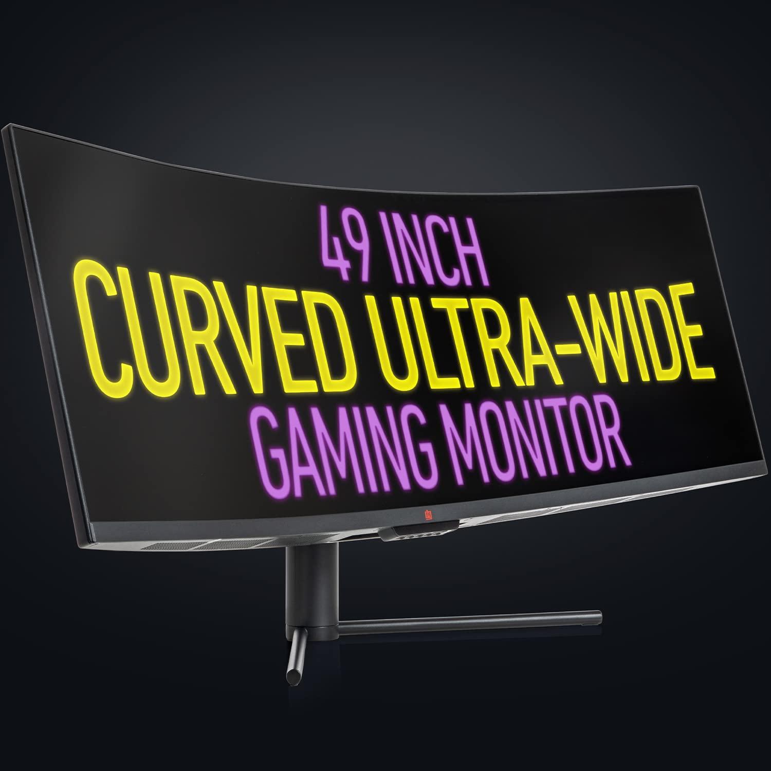 Deco Gear Deco Gear 49\" Curved Ultrawide 5K Gaming Monitor, 32:9, 120 Hz, 101% NTSC 100% sRGB, Adjustable, Home Office and Entertainment Workstation