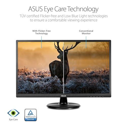 ASUS ASUS 23.8 Full HD Computer Monitor, 1080p, HDMI, VGA, Eye Care, 178 Wide Viewing Angle - VA249HE, Black