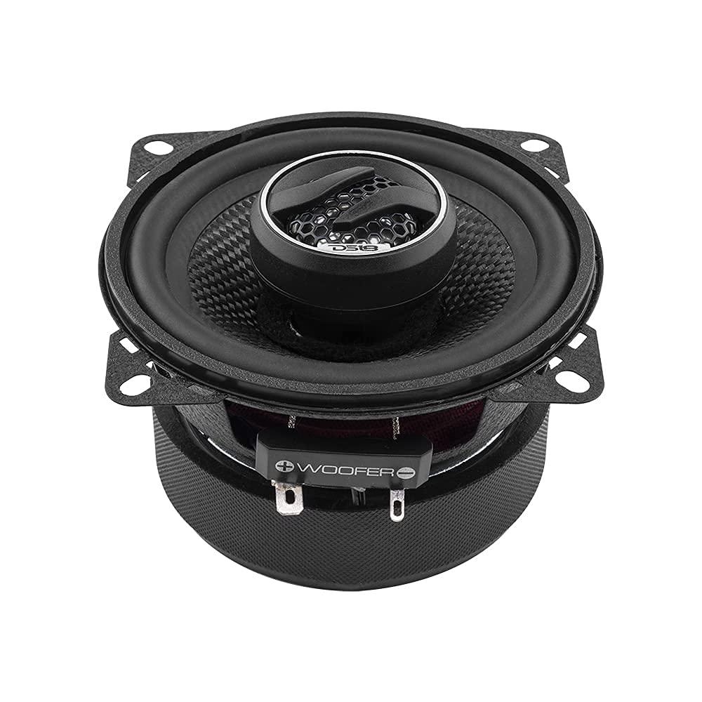 DS18 DS18 ZXI-44 4" Car Audio Coaxial Speaker with Built in Neodymium Tweeter and Kevlar Cone 2 Way 150 Watts Max 4 Ohm (2 Speakers) (Renewed)