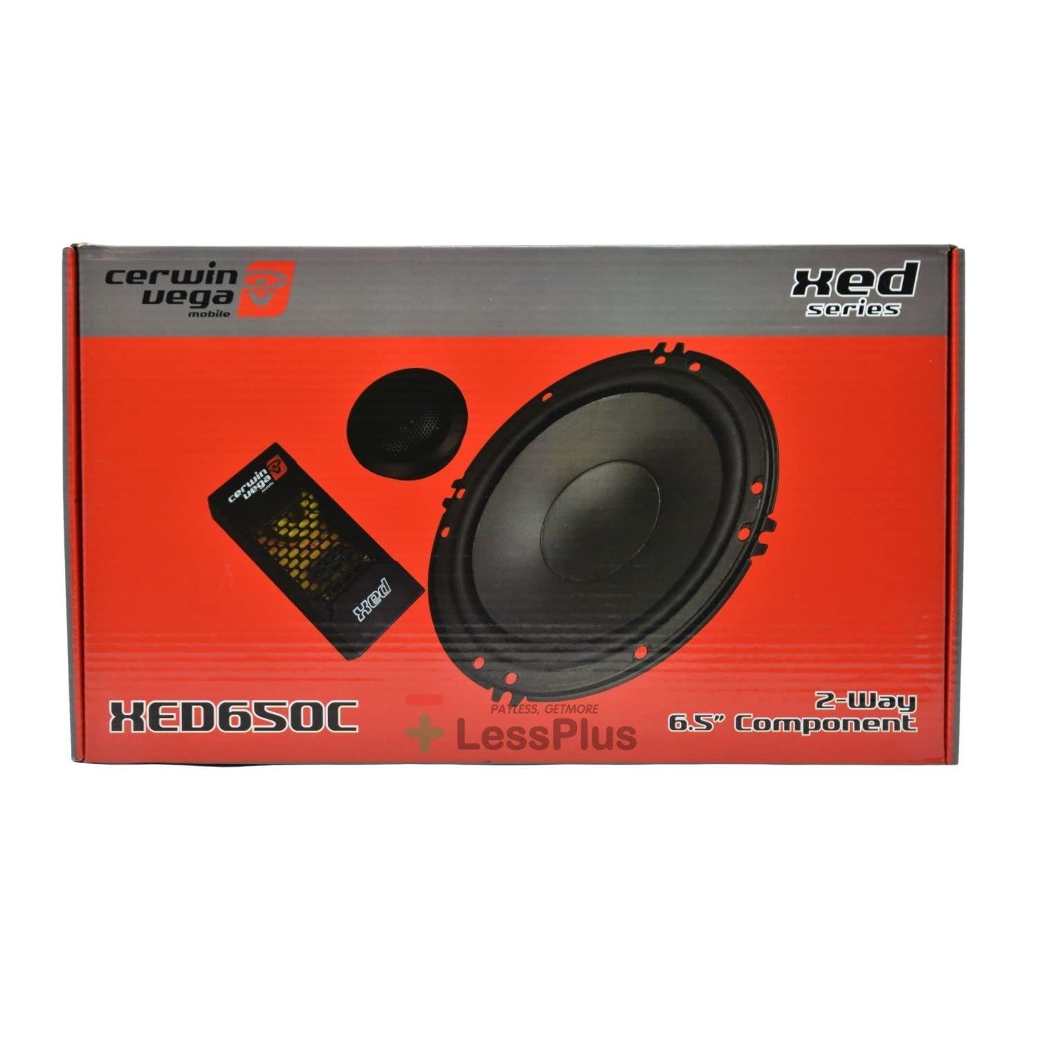Cerwin Vega Mobile CV Cerwin Vega XED650C 6.5\" 300W 2-Way Component Speakers XED Series 4 - Car Audio Sound System